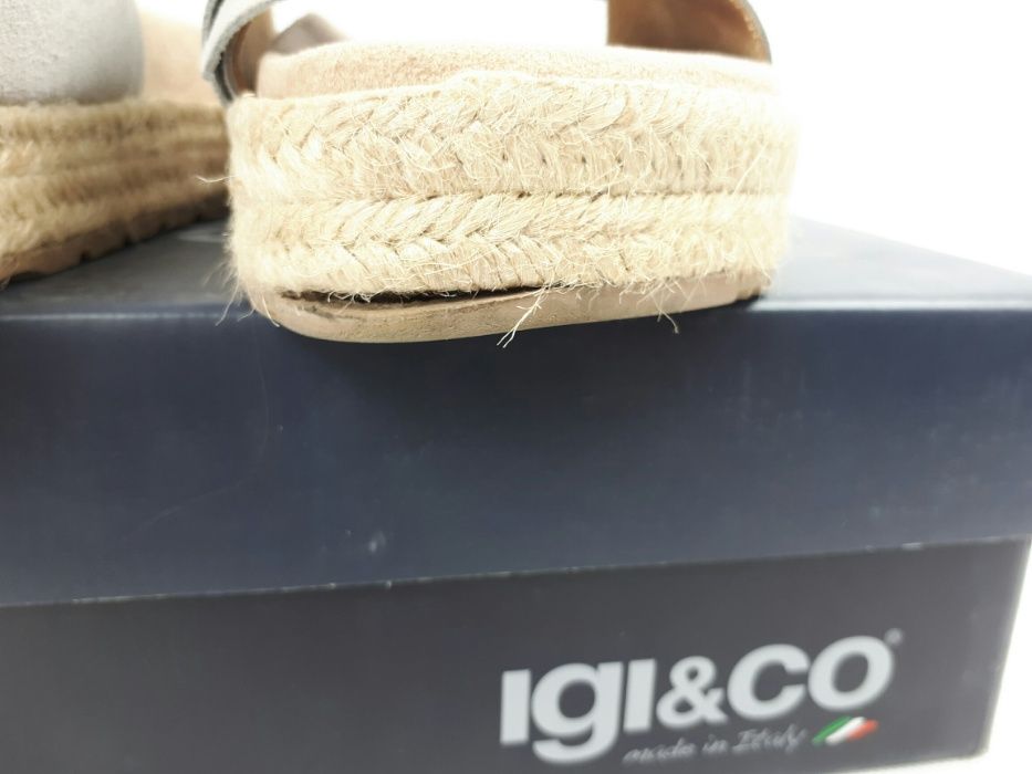 KLAPKI IGI&CO szare espadryle eu38 ada scamosciato/perła espadryle