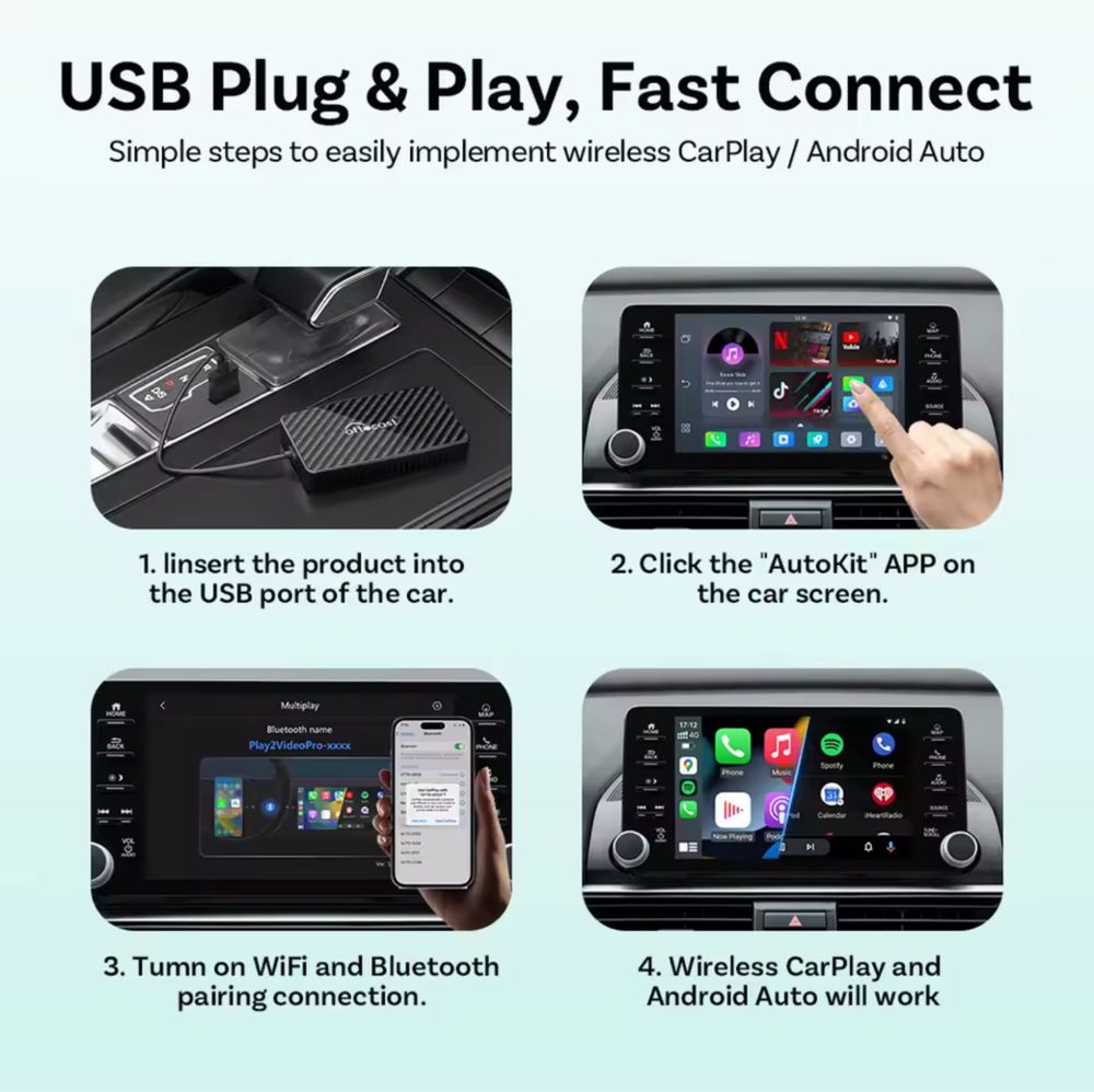 Ottocast Play2Video PRO Android Auto / Apple Carplay Netflix YouTube