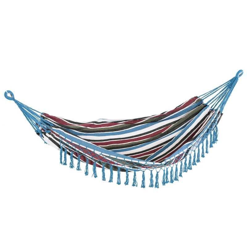 Rede Suspensa de Algodão Portátil - Multicolor (2 cores disponíveis)