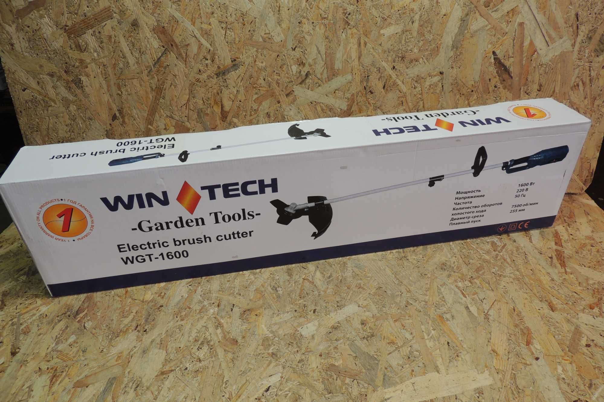 Электрокоса, триммер Wintech WGT-1600 Нож + катушка Разборная