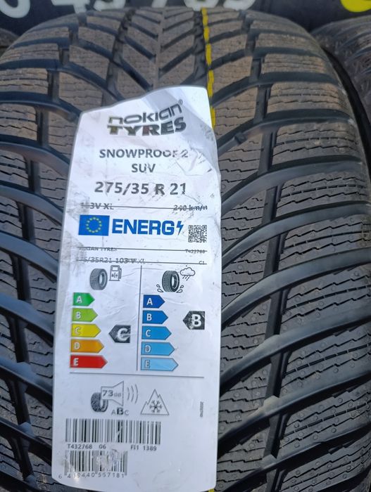 Продам комплект шин Nokian snowproof 2 suv зима 275/35-21;255/40-21