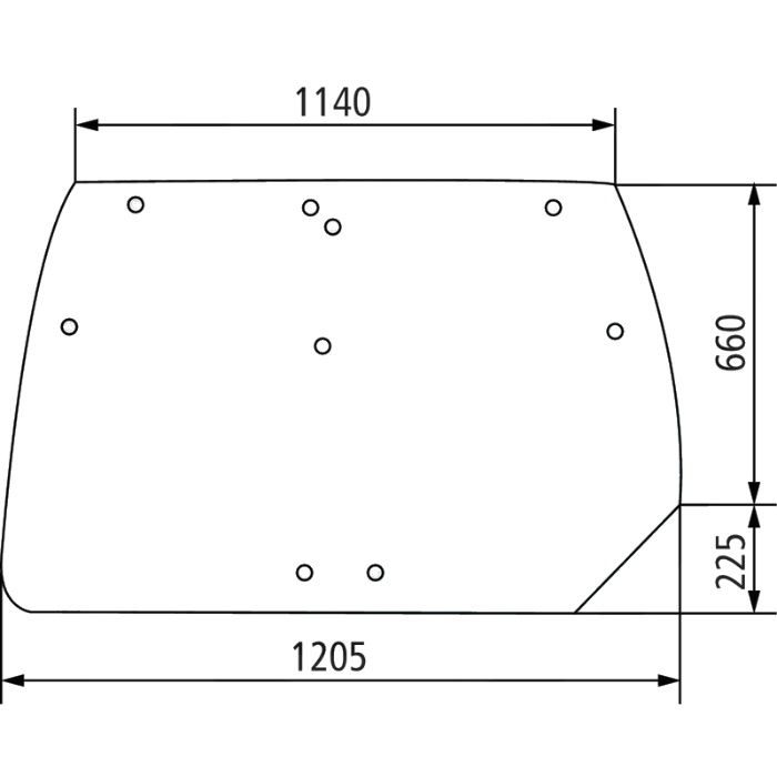 Szyba tylna Deutz-Fahr Agrotron 6.00, 6.01, 6.15, 6.20, 6.30, ACX064i