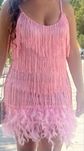 Vestido rosa cerimonia