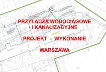 przyłącze wodociągowe kanalizacyjne projekt wykonanie MPWiK Warszawa