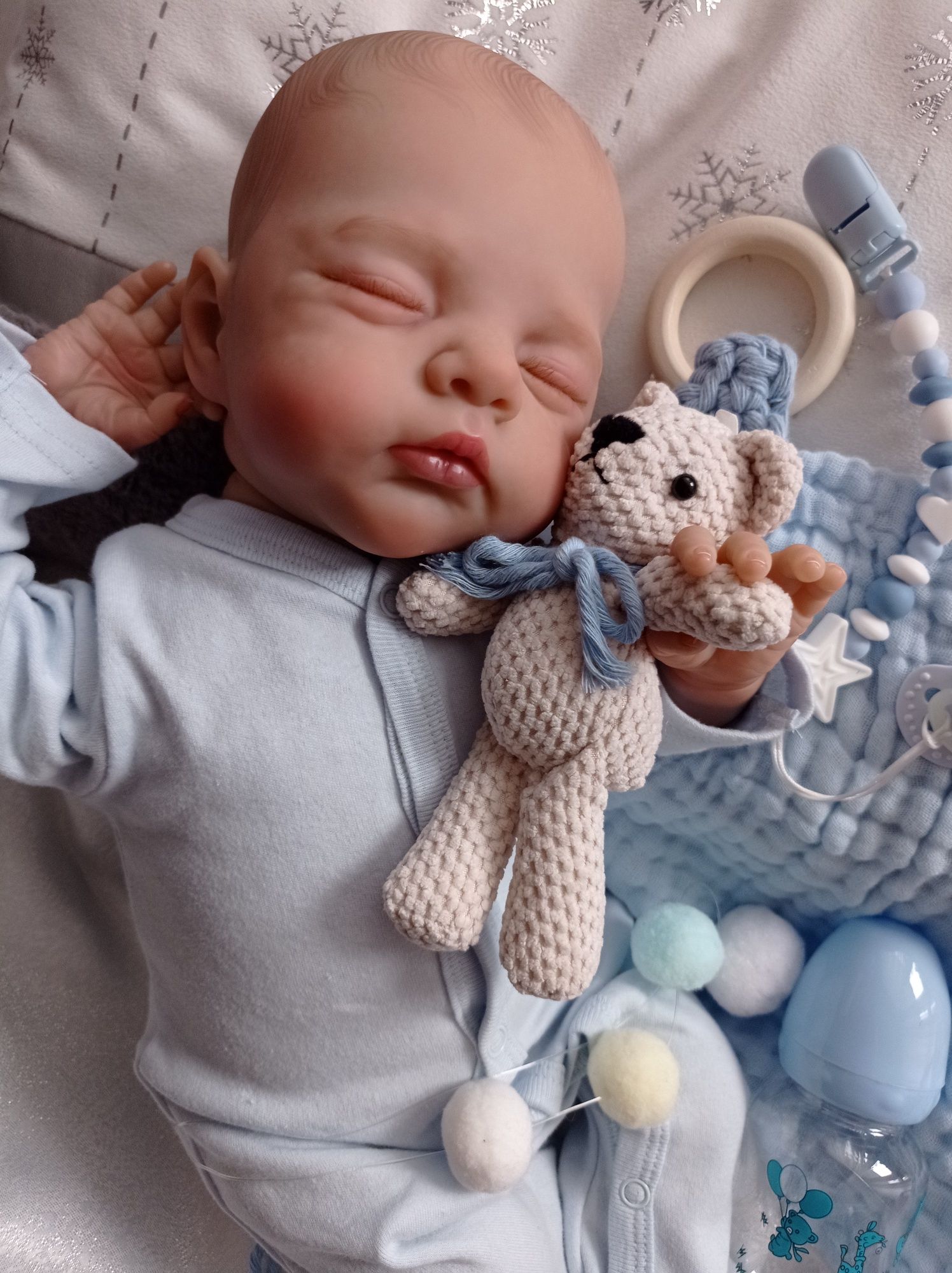 Cudna lala w typie reborn brzuszek materiałowy