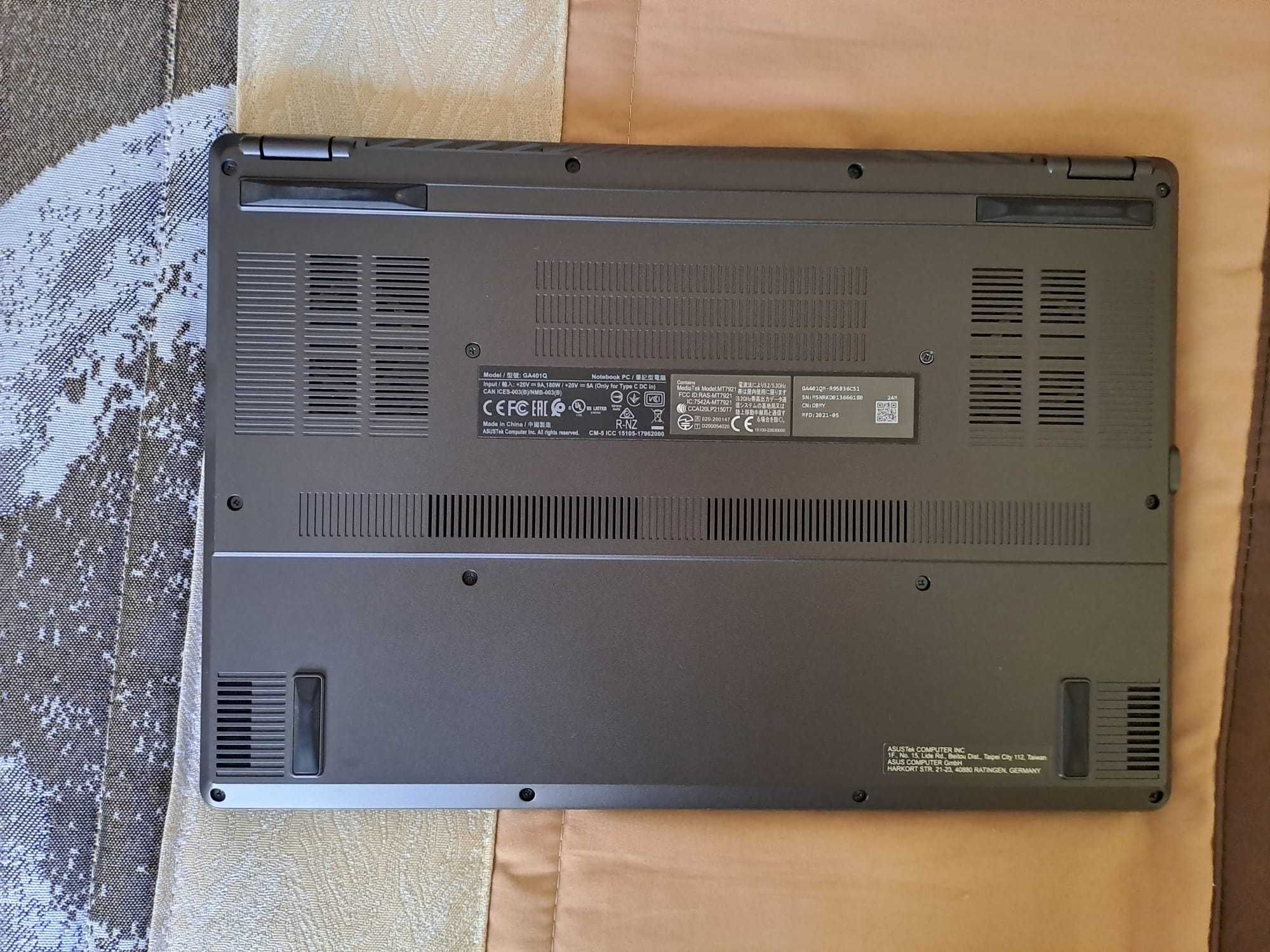 Computador Asus Zephyrus G14 Ryzen9 RTX 3060