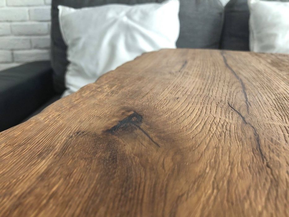 Stół stolik kawowy dębowy loft ze starego drewna vintage industrial