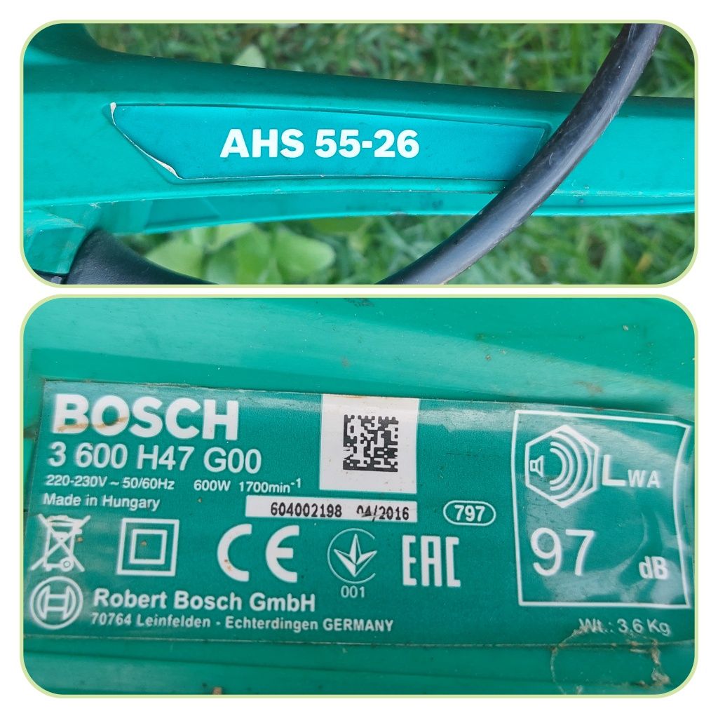 Кущоріз BOSCH БОШ для живого плоту кущів саду кусторез кущорез