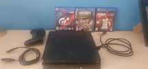 PlayStation 4 + comando e jogos