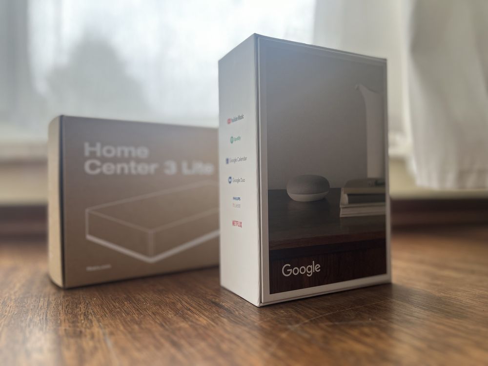 Google Nest Mini +FABIRO Home Center 3 lite - Zestaw Inteligentny dom