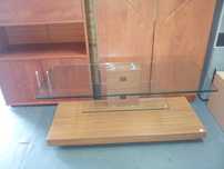 stolik rtv  drewno szkło 110x44x44cm