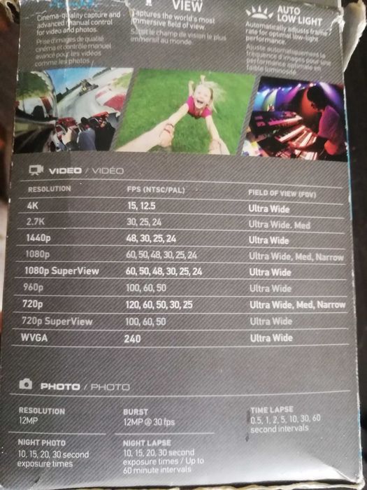 GoPro HERO 4 silver zestaw pęknięcie obudowy - sprawna!, pęknięcie