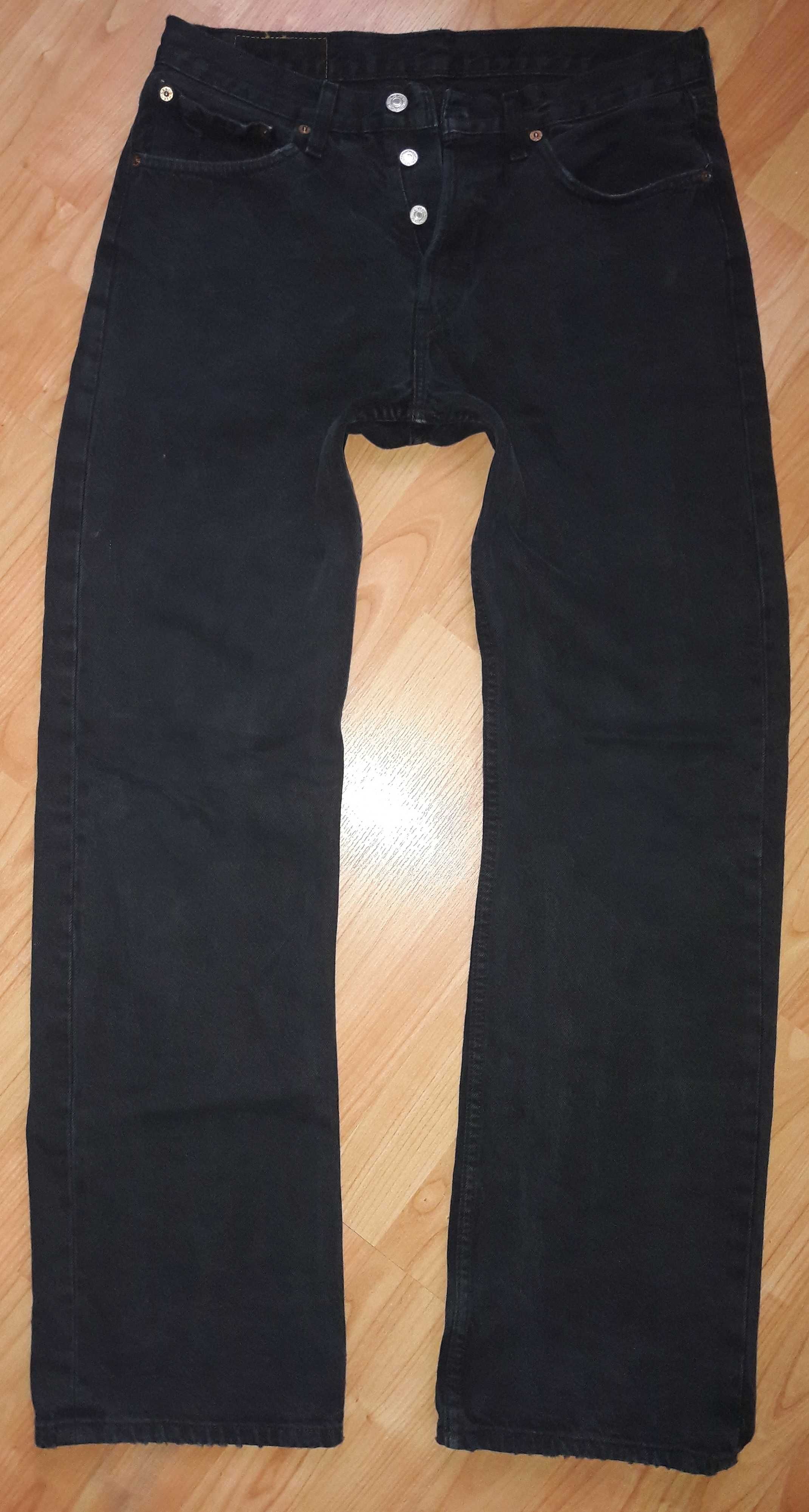 Ciemne spodnie meskie jeans Levis 501 W31L32