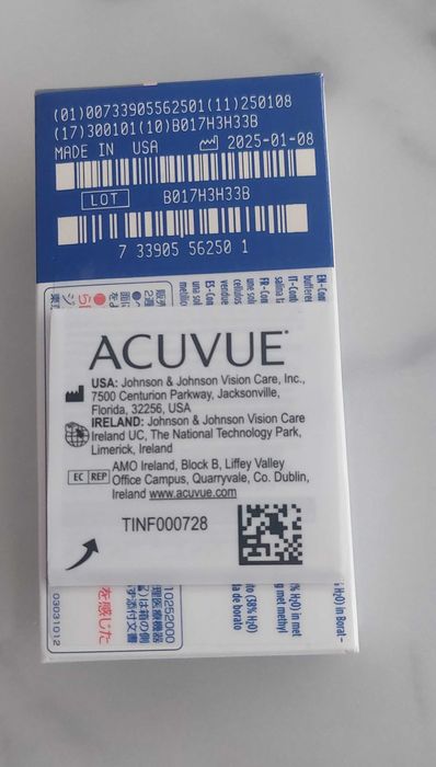 Nowe soczewki kontaktowe Acuvue +4,75