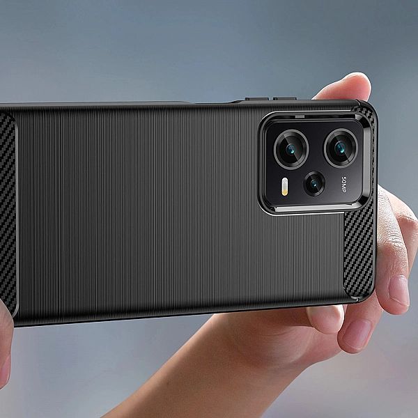 Carbon Case etui Xiaomi Poco X5 Pro 5g elastyczny silikonowy karbonowy