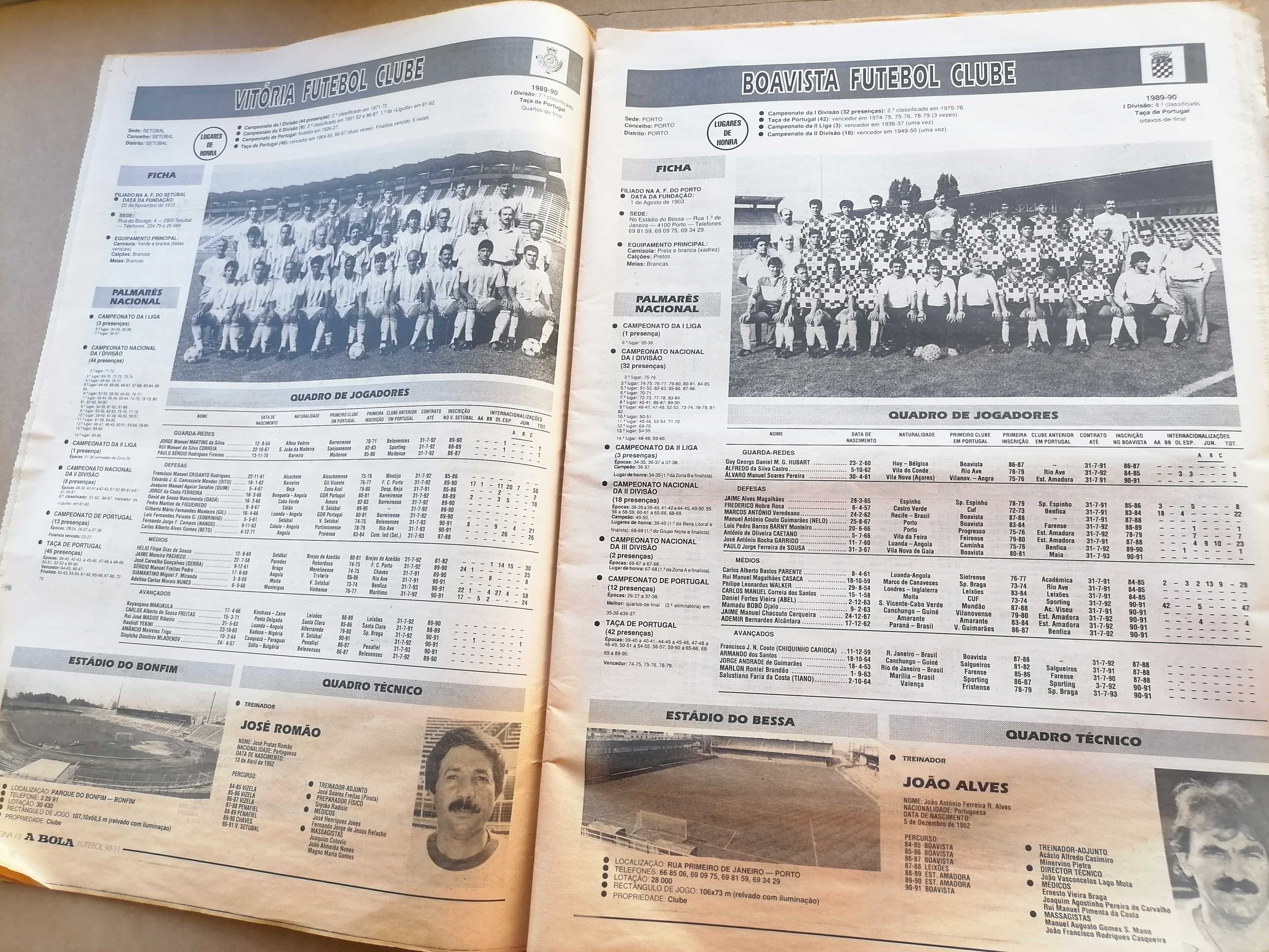 Cadernos de A BOLA Nº 19 - Futebol Época 90/91 *Completo*