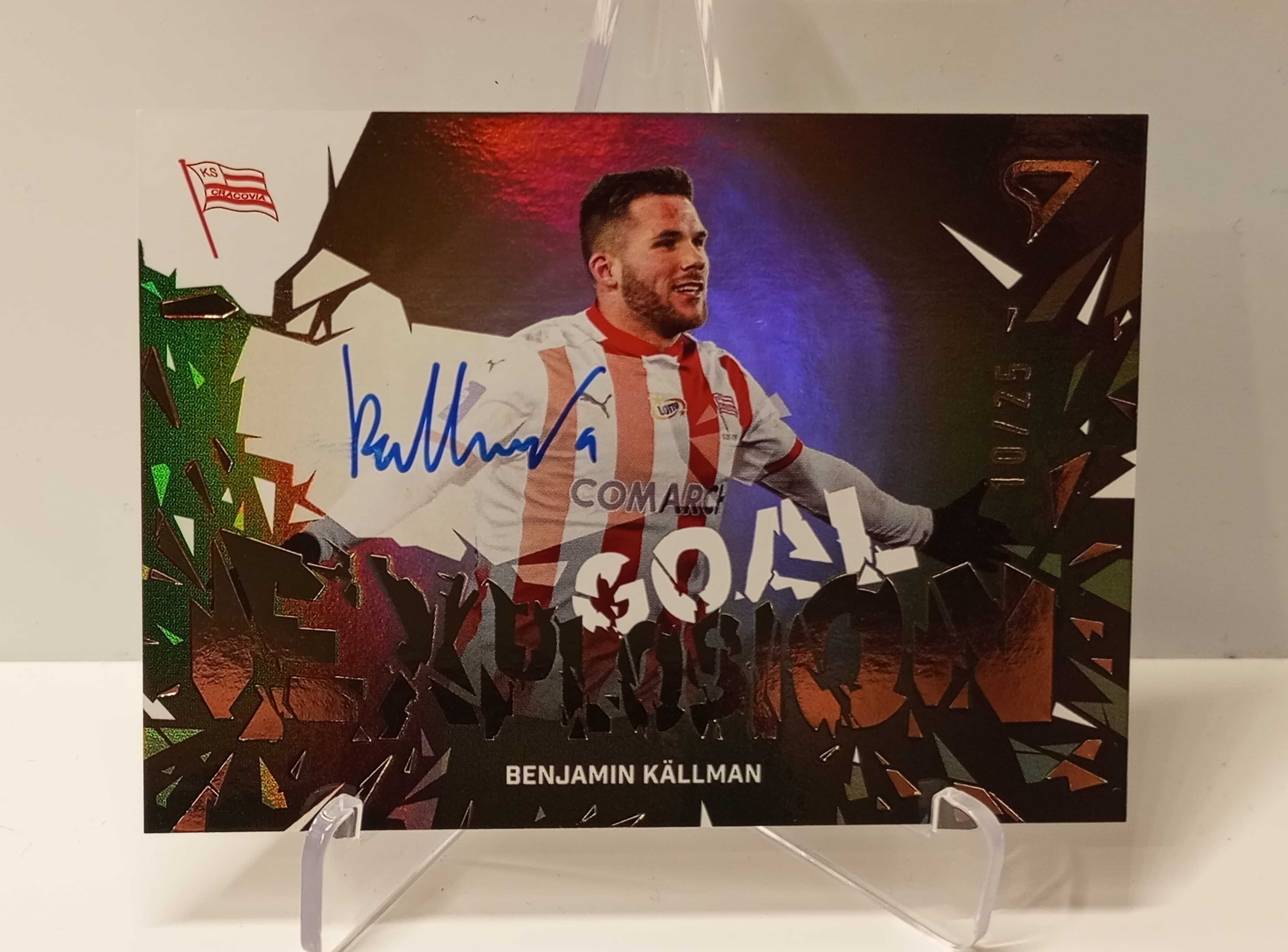 Karta Goal Explosion autograf Benjamin Kallman Cracovia Ekstraklasa 23