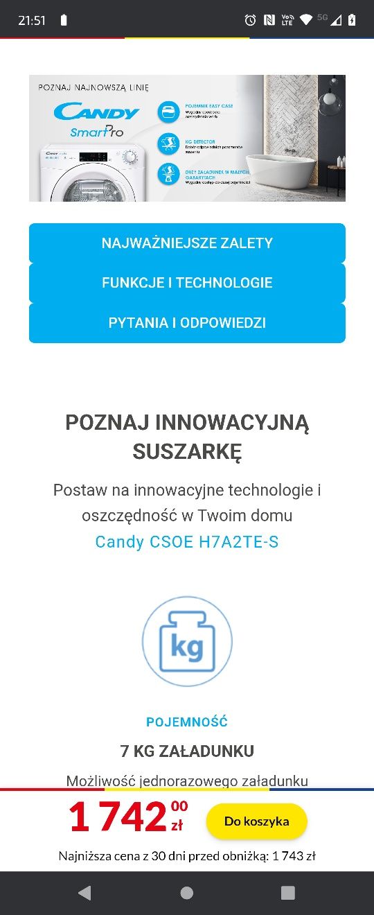Suszarka candy Smart pro