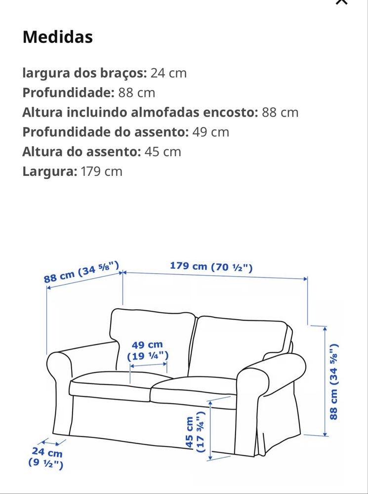Sofa de 2 lugares
