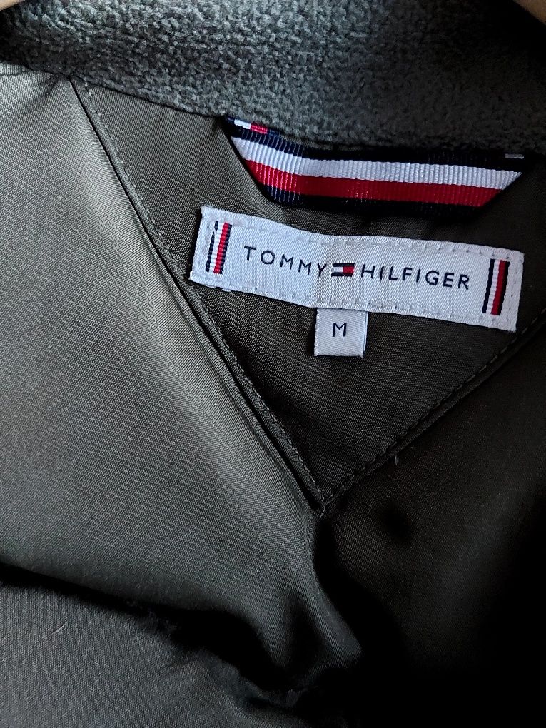 Kurtka puchowa tommy hilfiger khaki