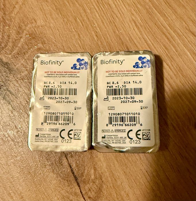 Контактні лінзи biofinity -2.5