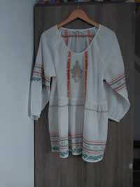 Biała bawełniana bluzka bluzeczka tunika Zavanna 44 XXL  retro Boho