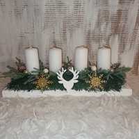 Dekoracja Świąteczna z świecami rezerwacja dla p. Celiny