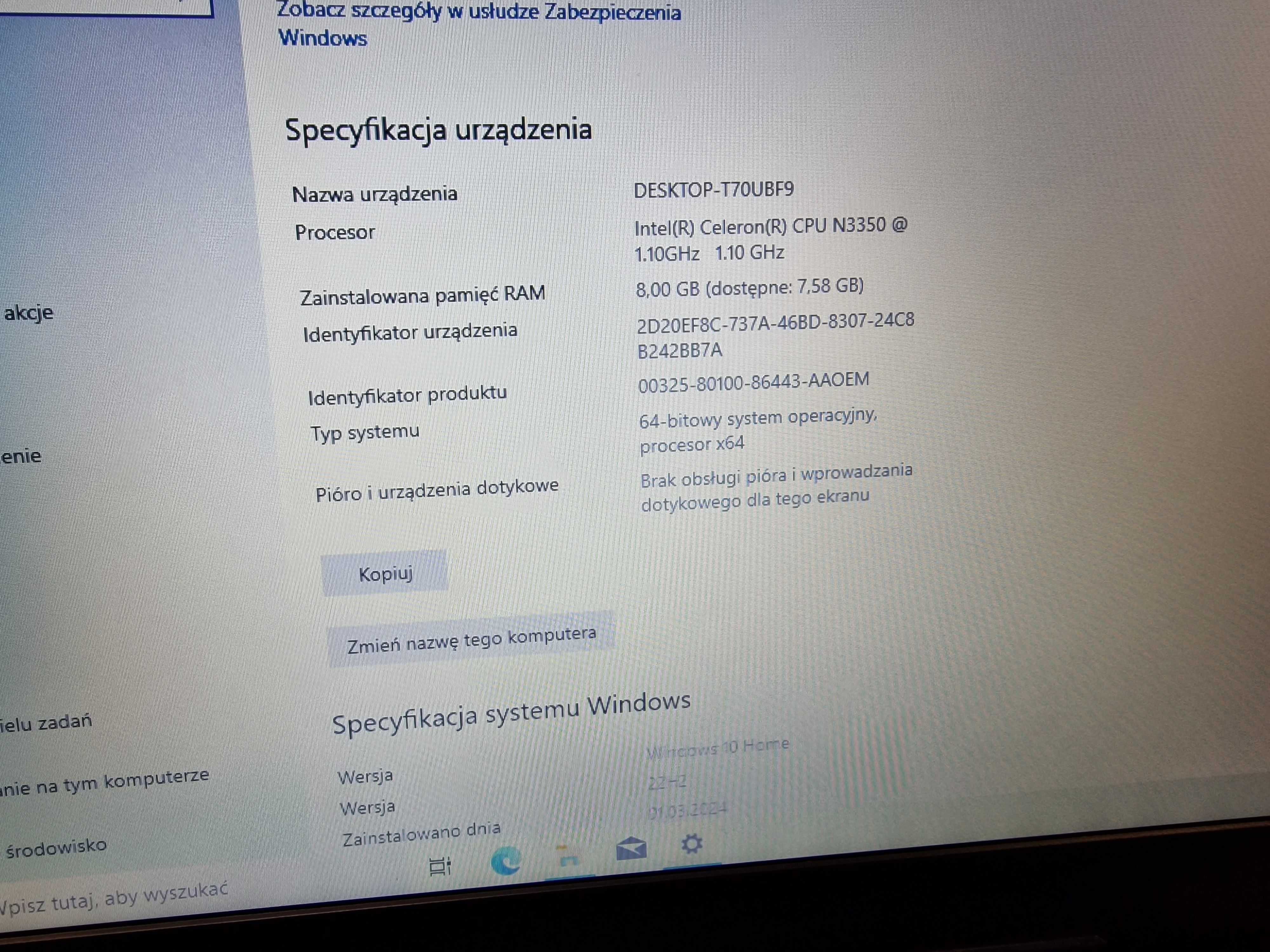 Lenovo V110-15IAP/ Celeron N3350 1.10 GHz/ 8GB/ 128GB/ 15.6" HD/ W10