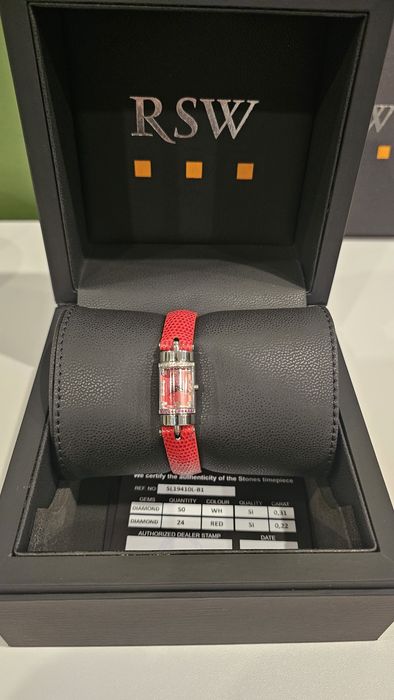 Damski zegarek z diamentami, szwajcarski marki RSW
