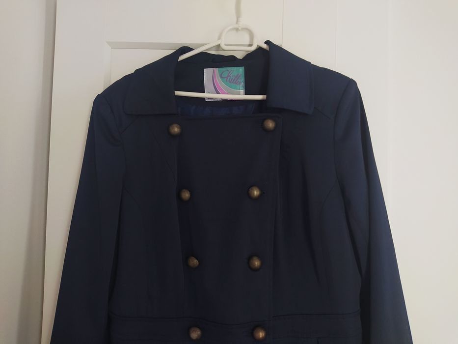 Płaszcz trencz granatowy kurtka rozmiar 42