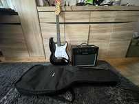 Gitara Harley Benton st-20, wzmaczniac Harley Benton HB-20R akcesoria