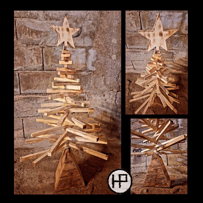 Árvores de Natal em madeira