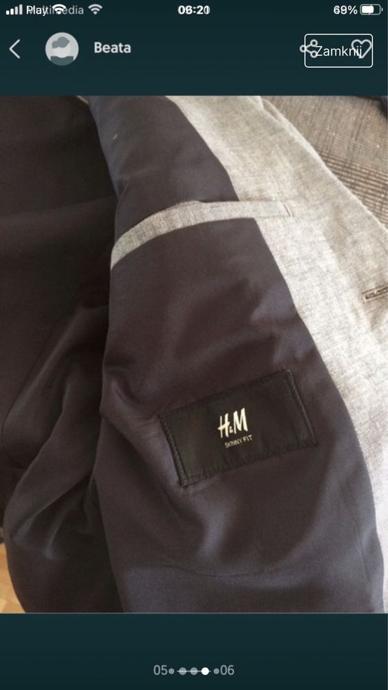 Marynarka szara H&M sportowa młodzieżowa