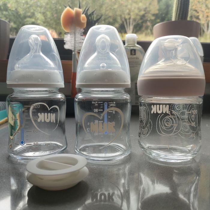 Biberões vidro Nuk 120ml.