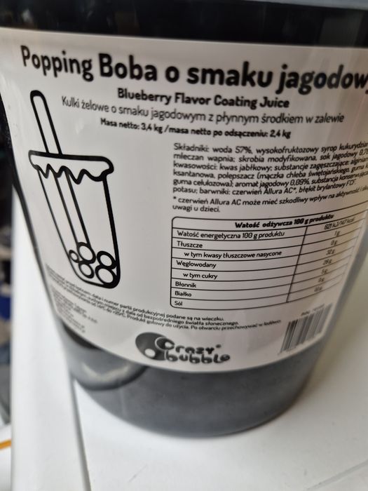 Kulki popping boba do HERBATEK bubble tea jagoda