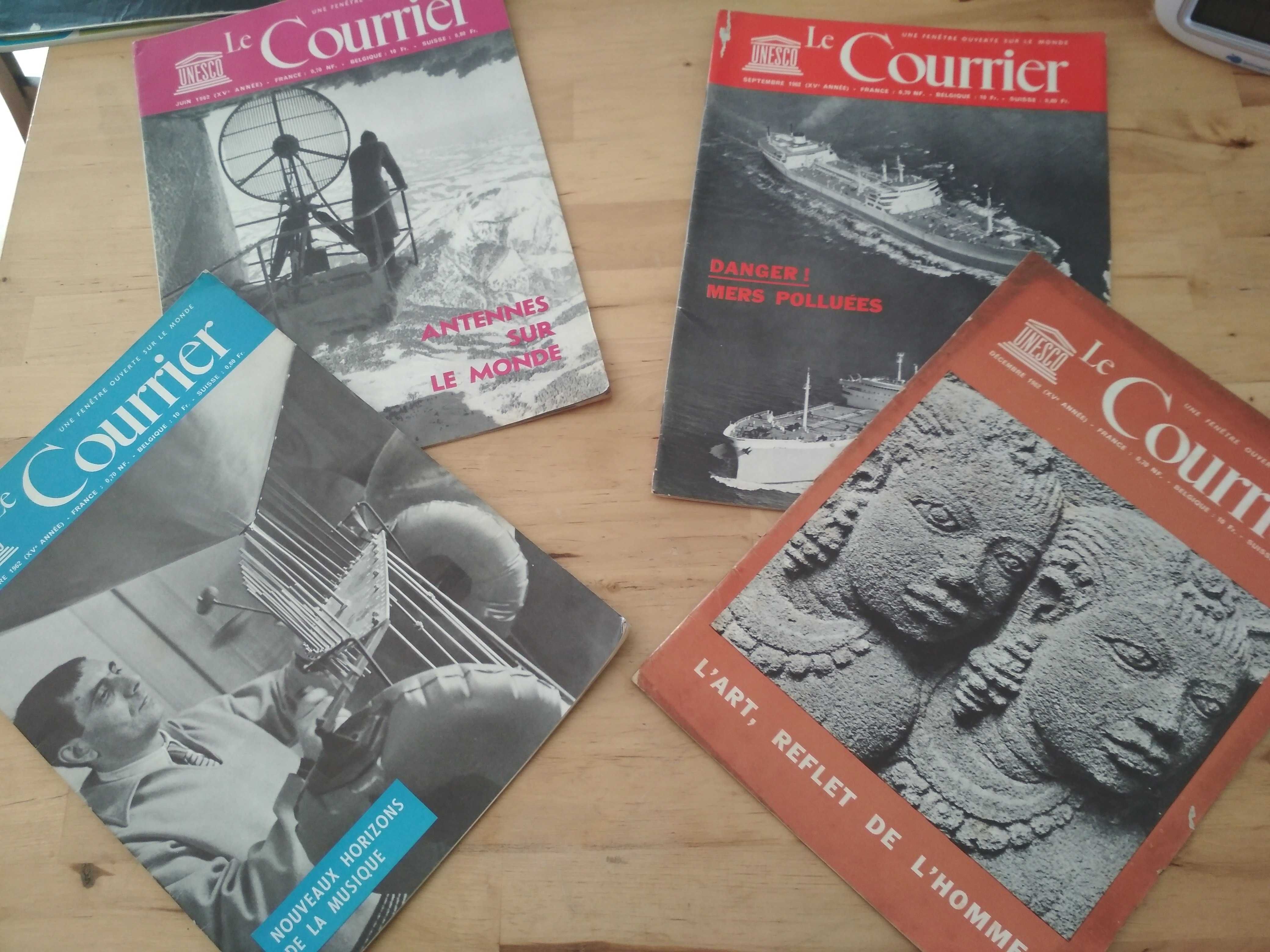 4 revistas Le Courrier, 1962