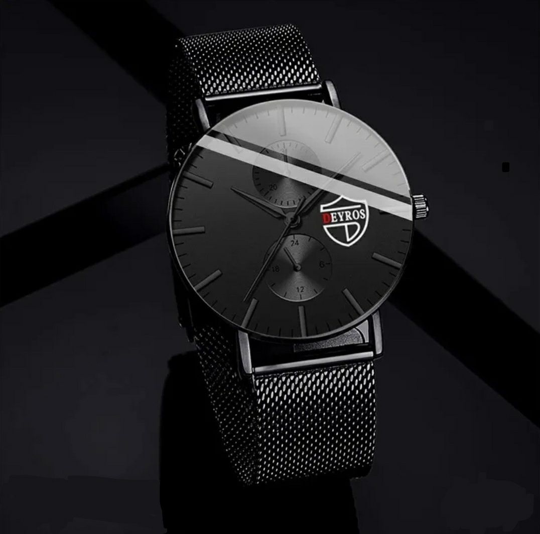 Relógio de pulso preto elegante