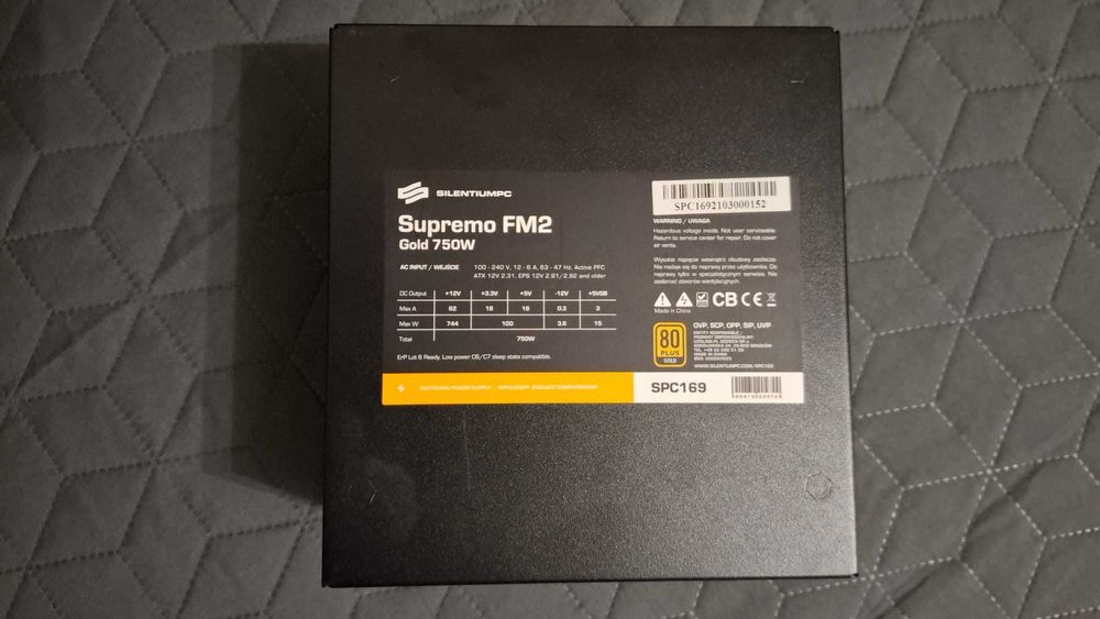 Zasilacz SilentiumPC Supremo FM2 Gold 750W – 80+ Gold, modularny