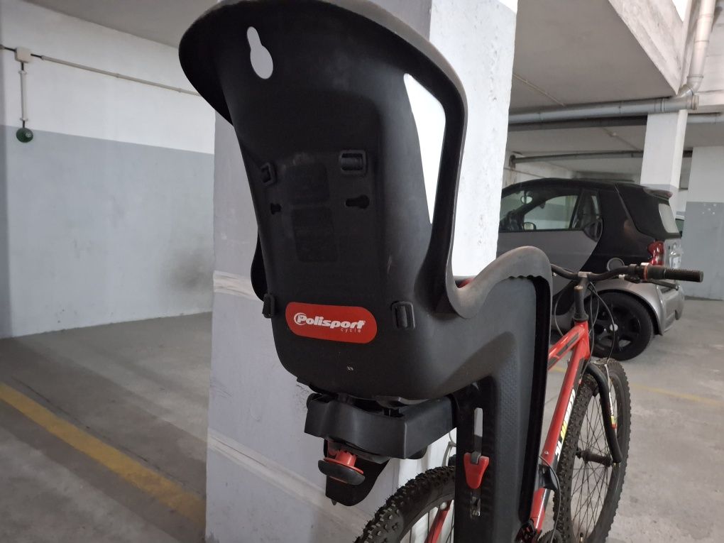 Bicicleta 18 velocidades com cadeirinha para criança