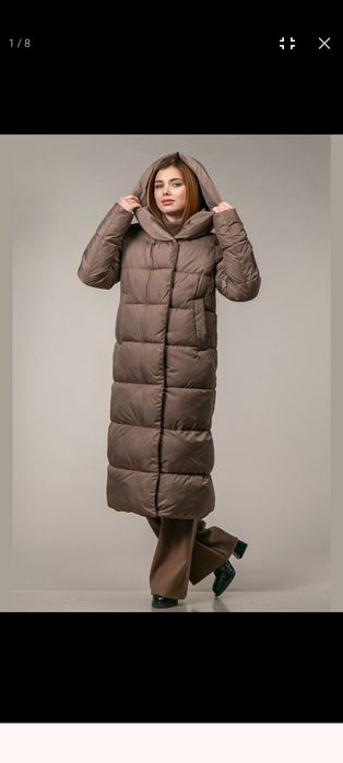 Пуховик жіночий новий світло-коричневий. Розмір М