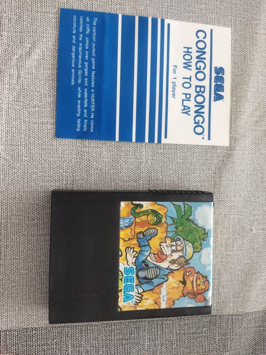 Jogo Congo bongo para Sega sg 1000 sch3000 impecável com manual