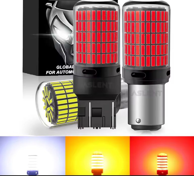 Żarówki LED P21/5W 2x 1157 BAY15D Canbus czerwone, stop, mocne