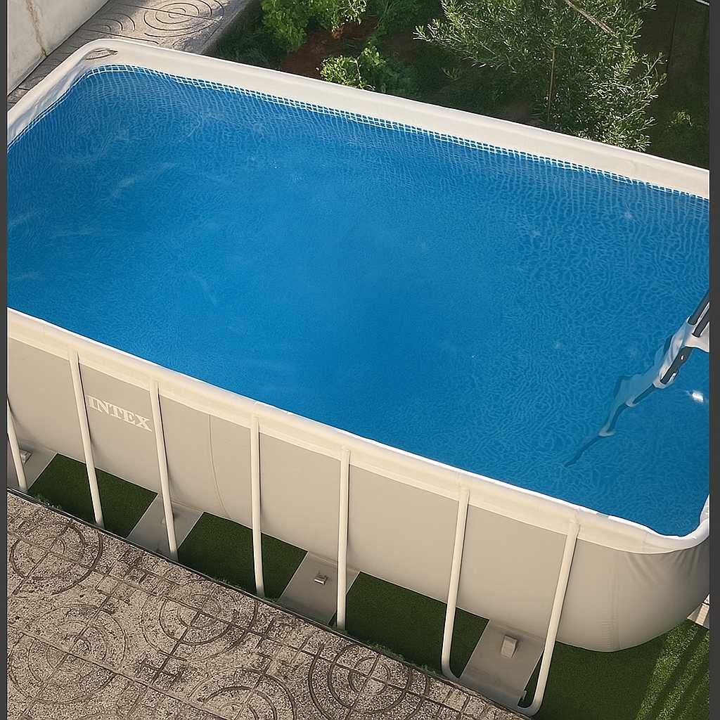 Piscina desmontável retangular INTEX Prism Frame 4 metros + bomba