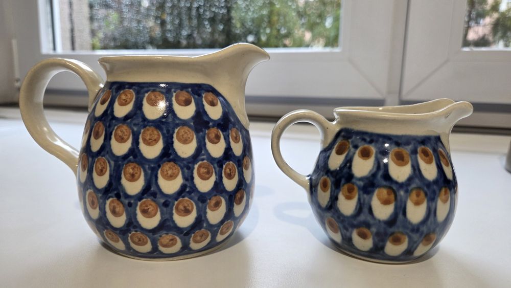 Dzbanek ceramiczny 2 sztuki stare PRL
