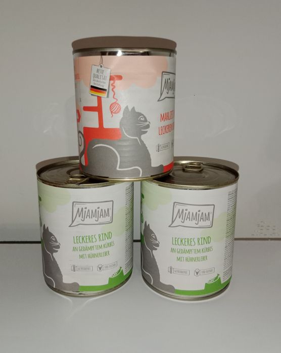 karma mokra dla kota puszka 800g Mjamjam wołowina serca zooplus