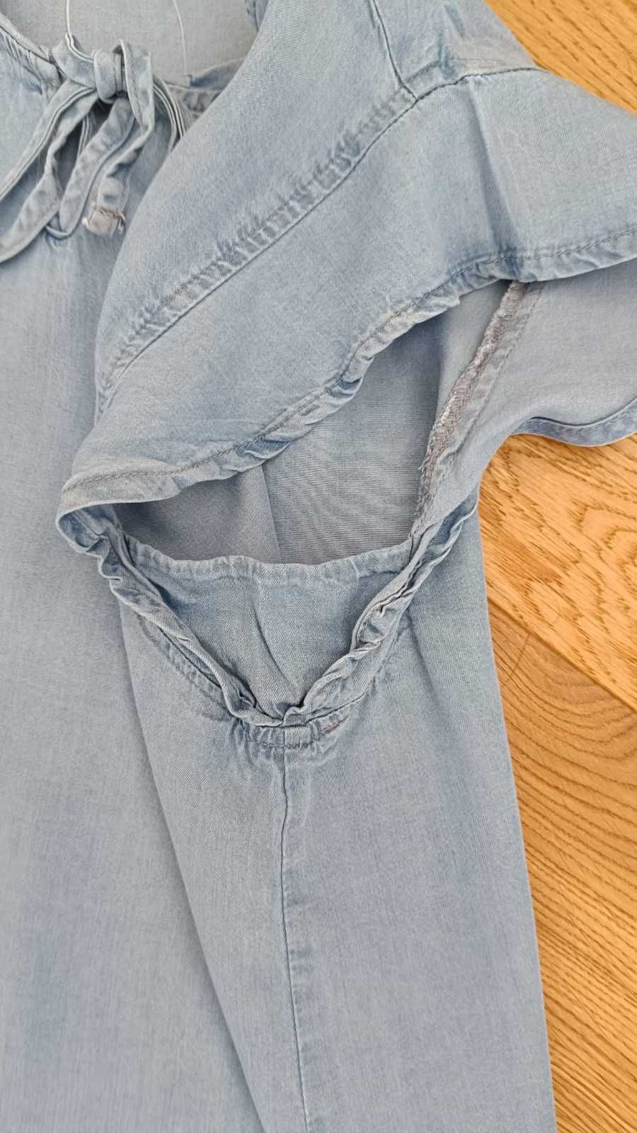 Nowa bluzka damska 34 XS lyocell TENCEL jeans