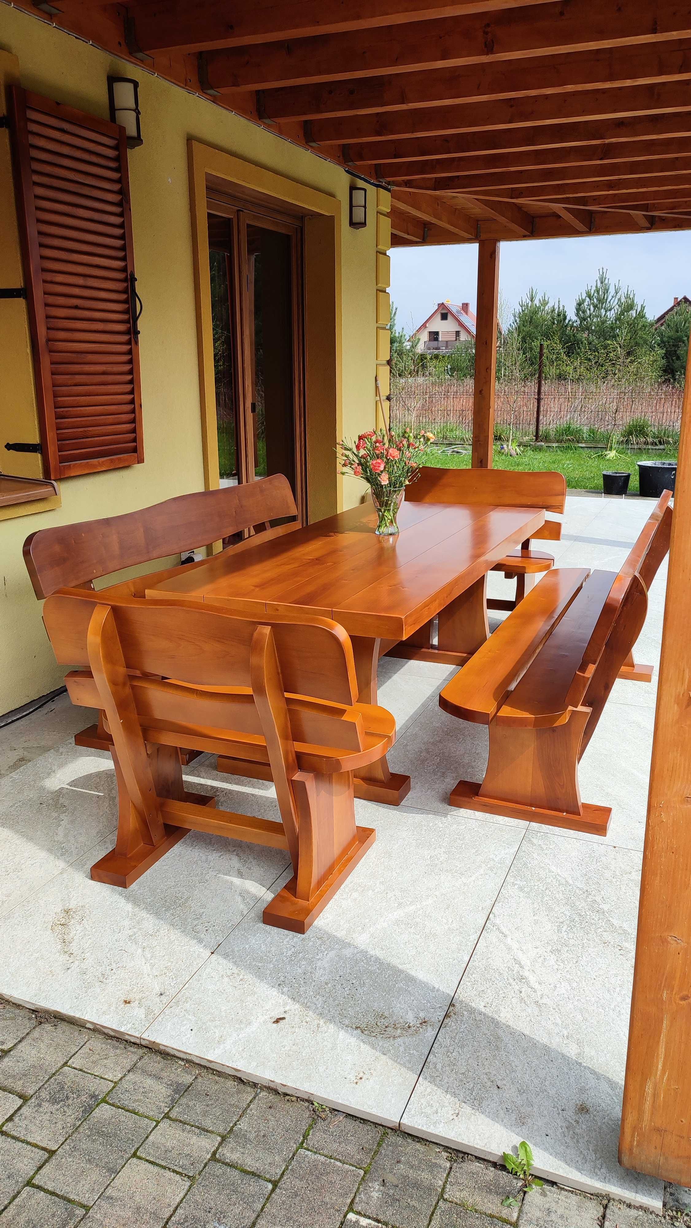 Meble ogrodowe drewniane dla 10-12 osób altana parasol ogród