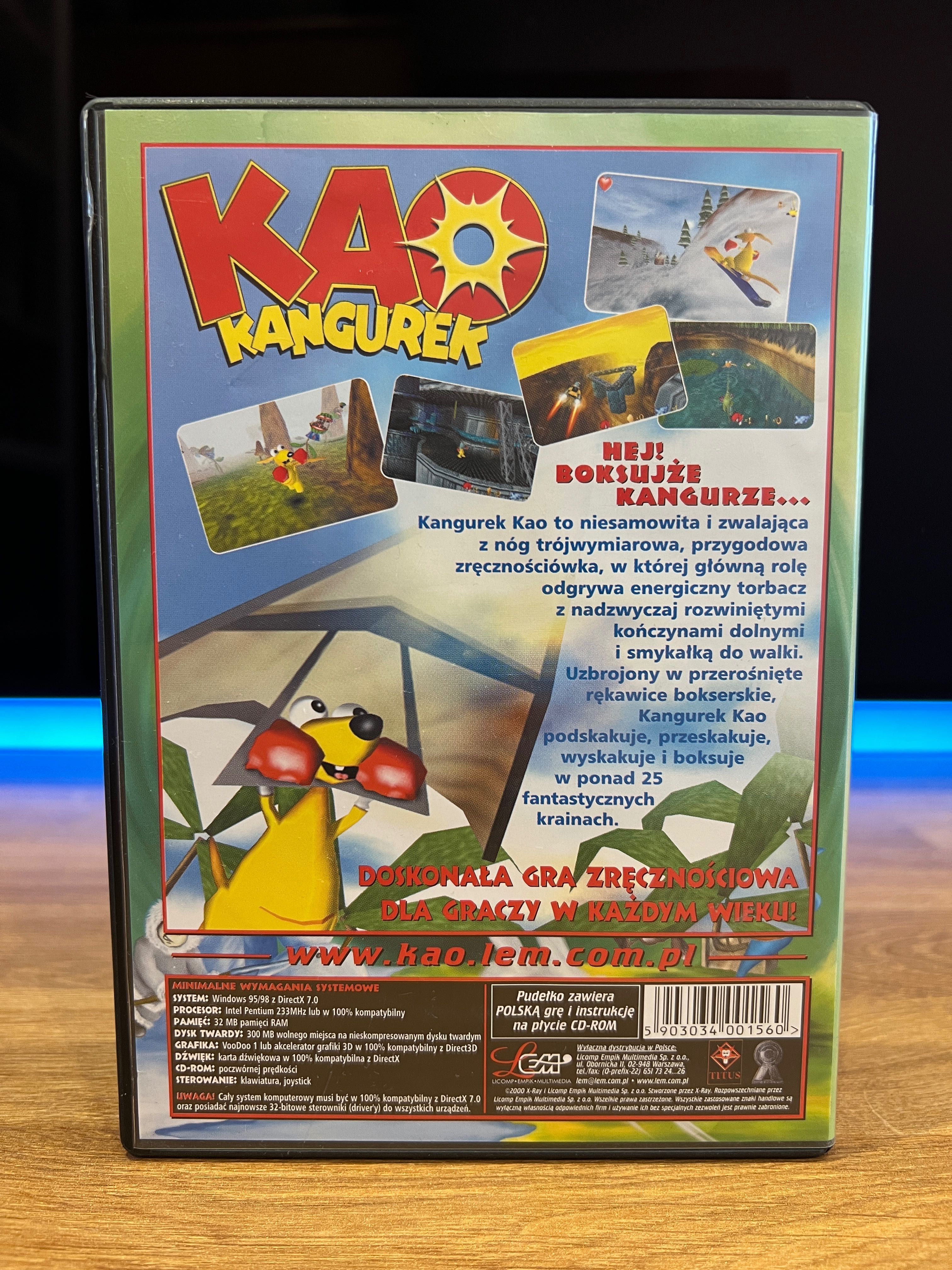 Kangurek Kao gra (PC PL 2000) DVD BOX kompletne wydanie