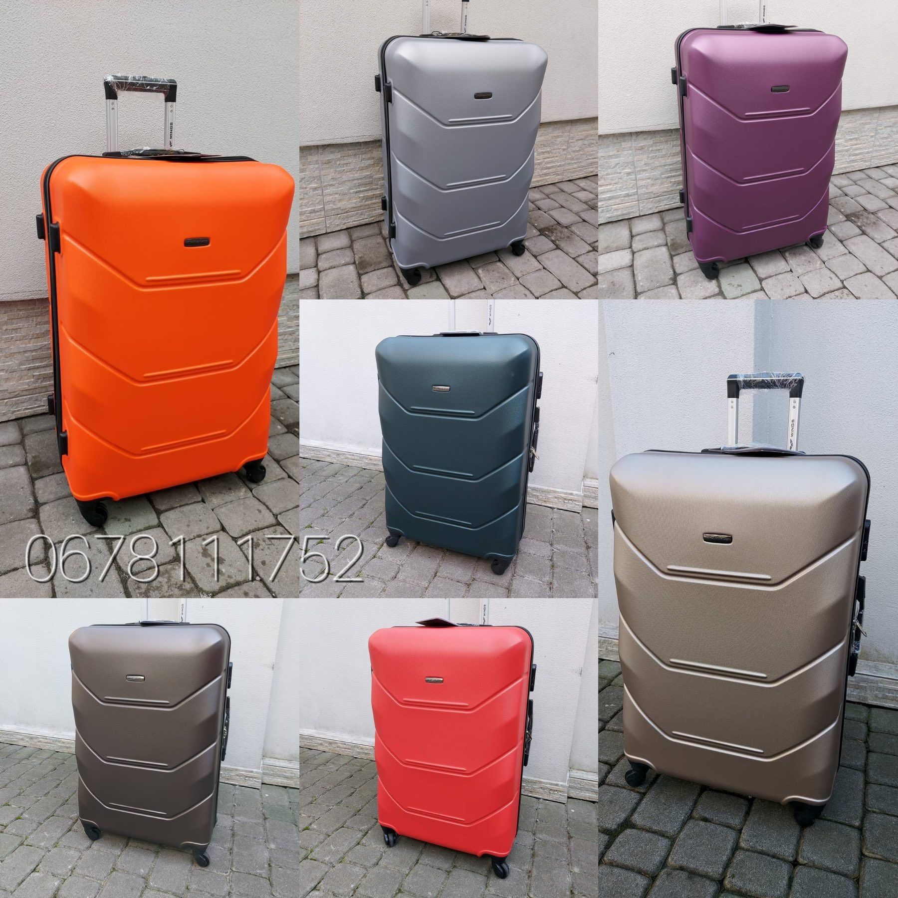14 кольорів WINGS 147 Польща валізи чемоданы сумки на колесах  поклажа