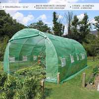 Estufas de jardim, impermeável, 4 x 3 x 2 m, 12 m², verde